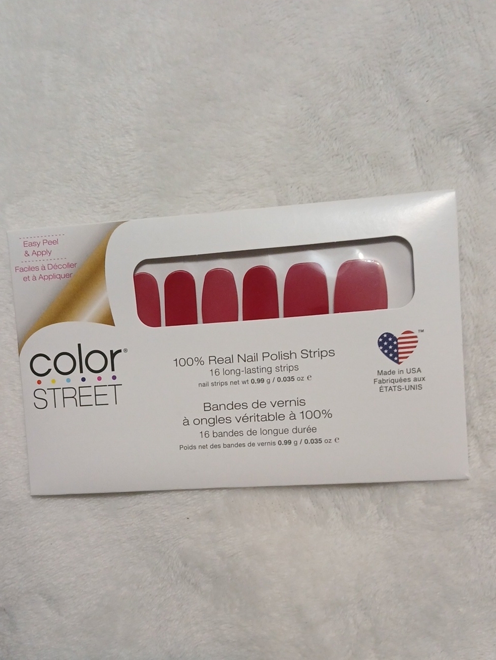 NC5 Color Street Pink-Red Nail Polish Strips - Peel & Apply Set